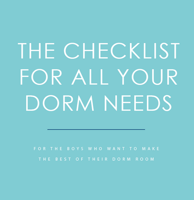 Boys Dorm Room Checklist