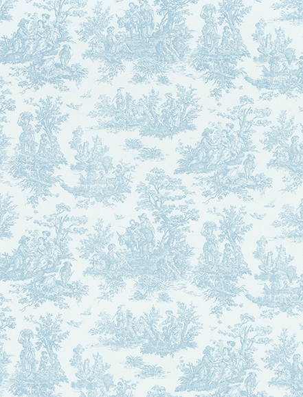 Fabric Swatch - Toile Light Blue