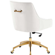 Beatrice Chair on Wheels in White Velvet