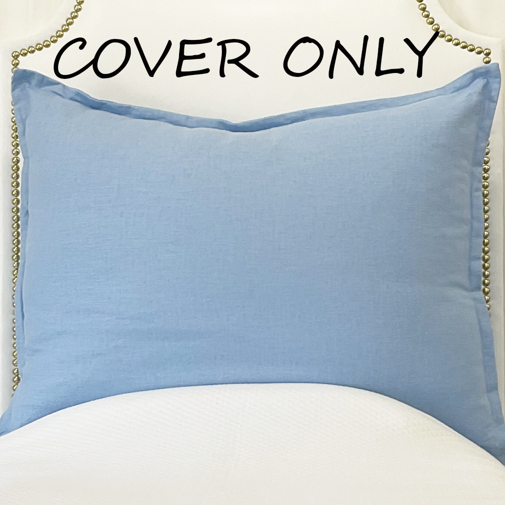 Huge Dutch Euro Cover - Blue Jay Linen (Insert Not Included)