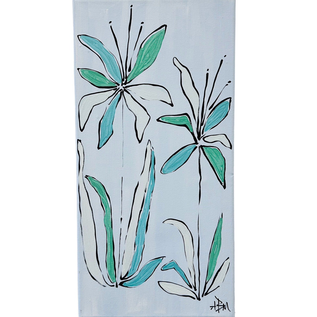 Flower Love Blue - 10"W x 20"H