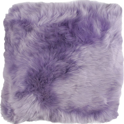 Longwool Fur Pillow - Purple