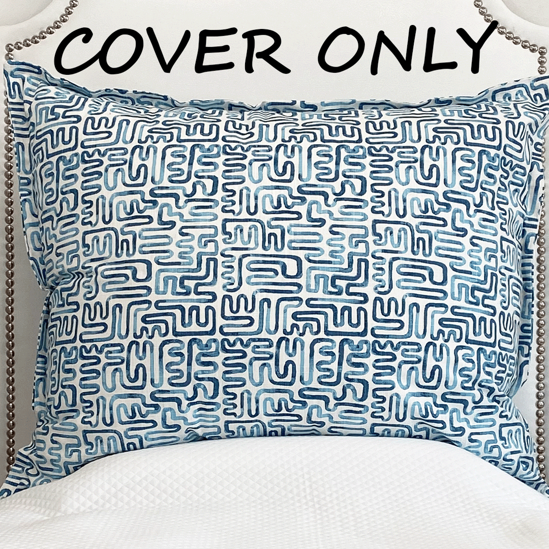 Huge Dutch Euro Cover- Maze Cobalt (Insert Not Included)