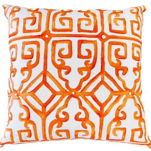 Trellis Orange Pillow - 22"