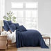 Waffle Quilt Set- Navy (Queen)