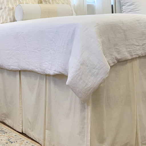 Washed Linen White Duvet Cover(Twin)