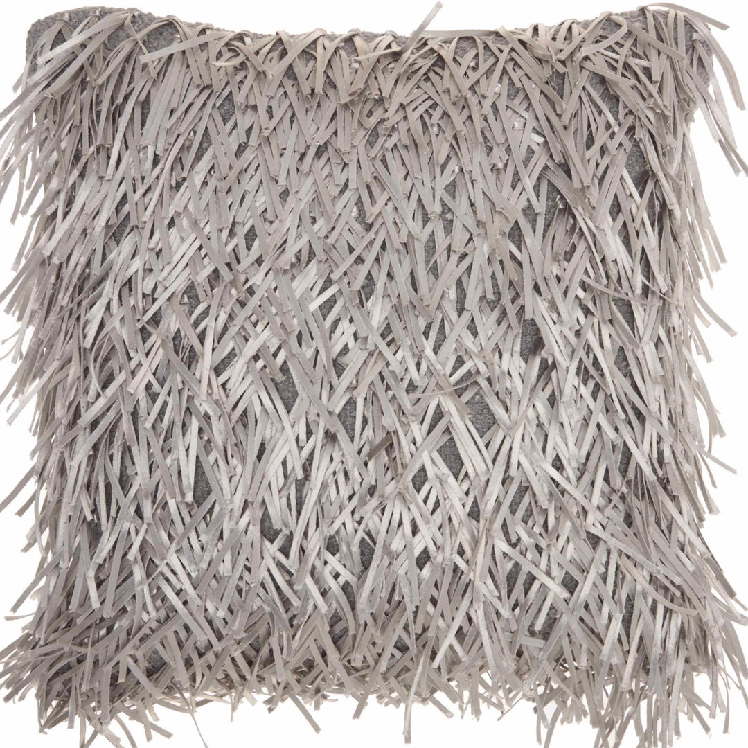 Luna Shag Pillow- Silver Shimmer