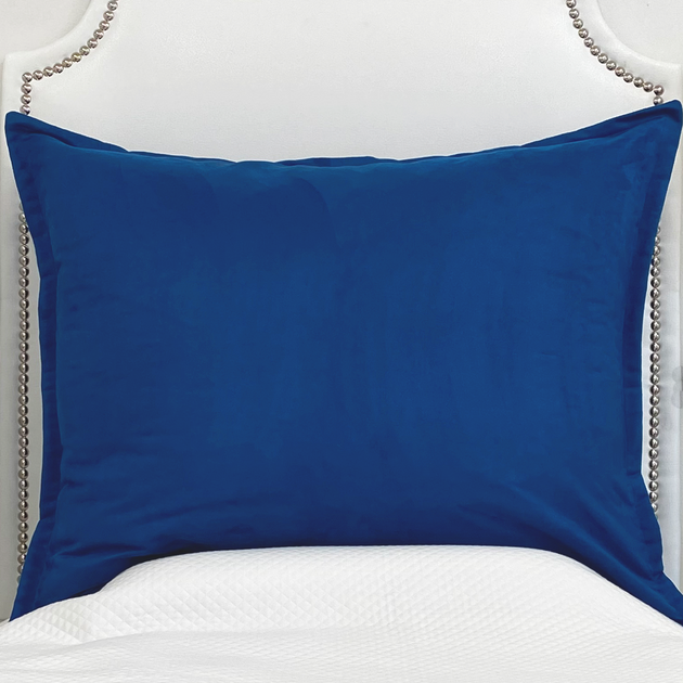 Home Soft Things Suede Pillow Shell with Big Zipper 2 Pieces - Baltic Blue - 20 inch x 20 inch, Size: 20 x 20