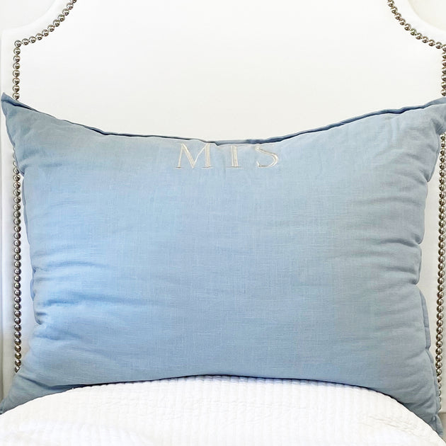 Dorm Pillow, Custom Monogram navy blue pillow cover – Amore Beauté