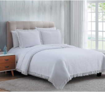 Cammie Quilt Set - White (Queen)