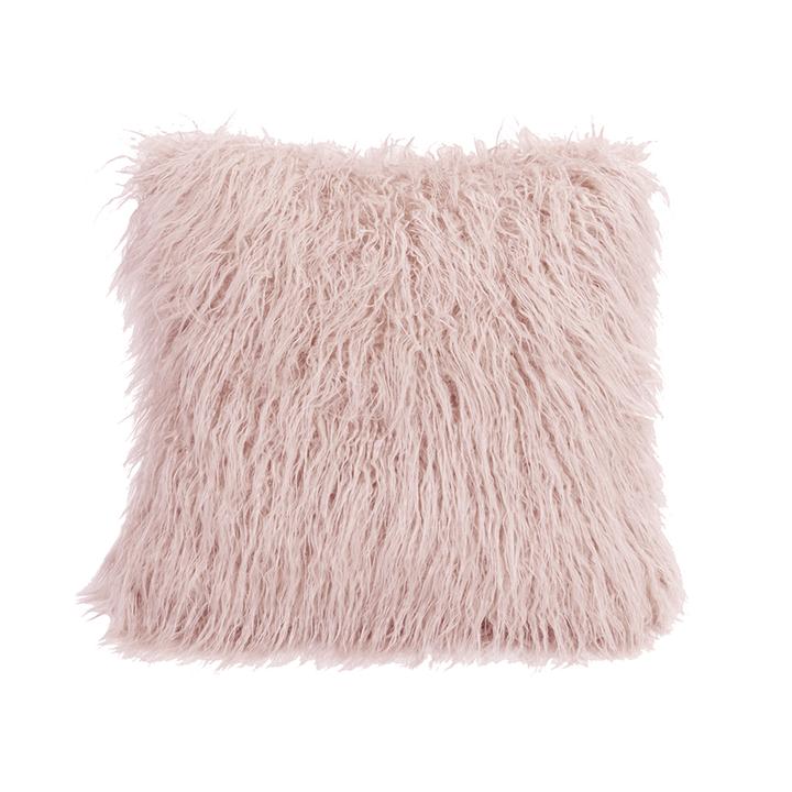 Himalayan Faux Fur Pillow - Pink