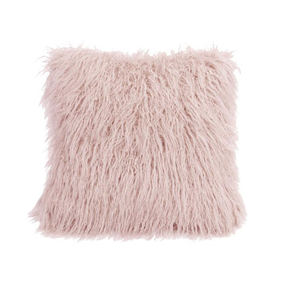 Himalayan Faux Fur Pillow - Pink