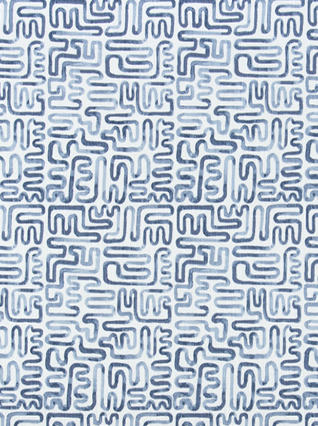 Fabric Swatch - Maze Cobalt