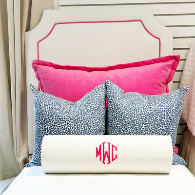 Headboard - Bella White with Bella Hot Pink Trim  [AVAILABLE TO SHIP AUGUST 13]