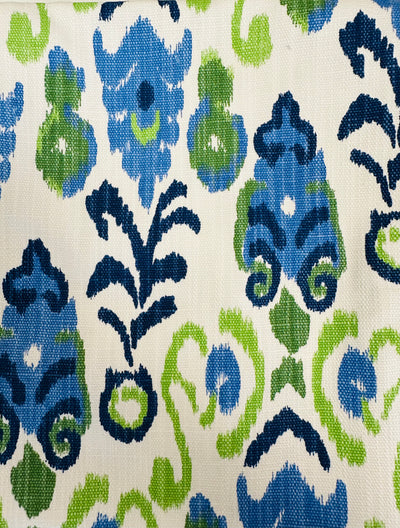 Fabric Swatch - Ikat - Green & Blue