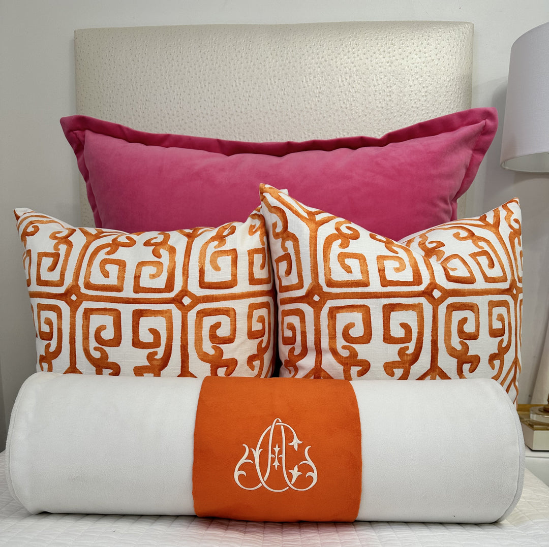 Bolster Bella White- Dorm Pillows Dorm Decor