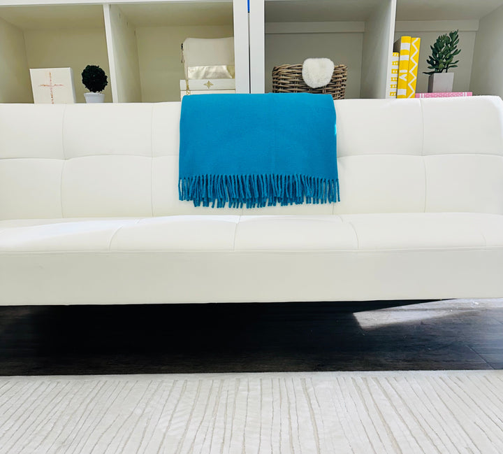 Plush Cotton Blend Throw - Teal