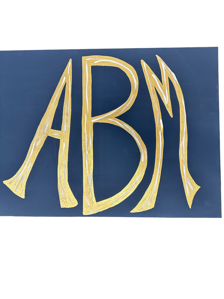 Custom Initials- 24"W x 18"H