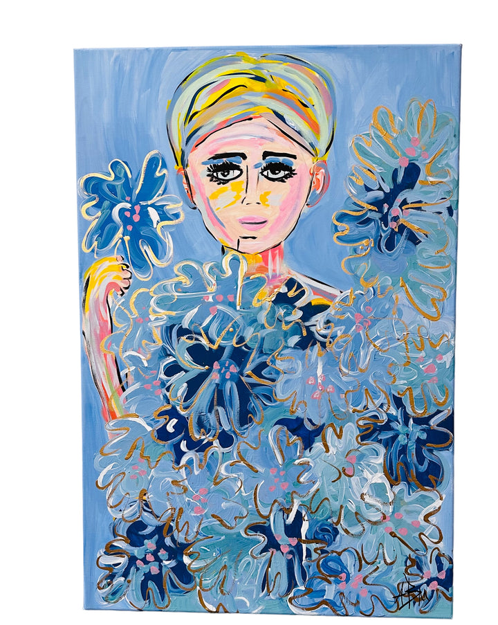 Let it Be Blue 24"W x 36"H