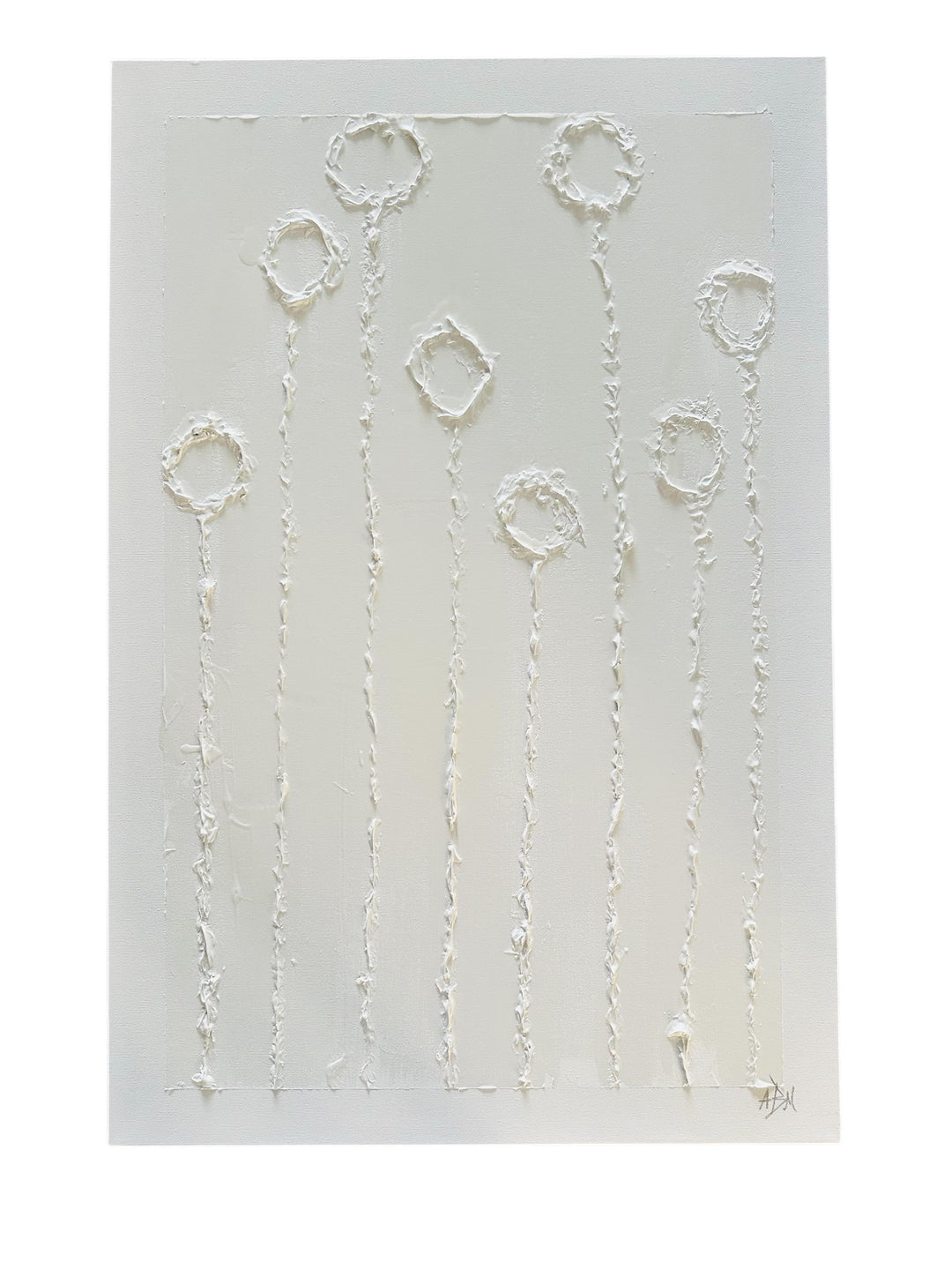 White Flowers - 24" x 36"