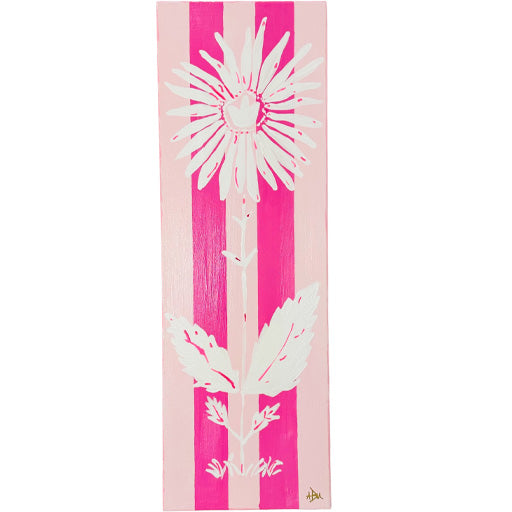 Striped Flower Pink - 10"W x 30"H