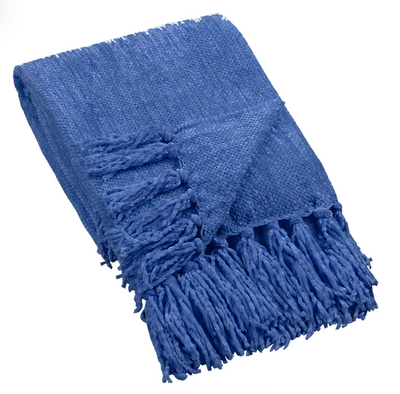 Chenille Throw - Lapis