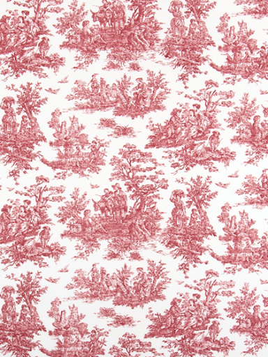 Fabric Swatch - Toile Red