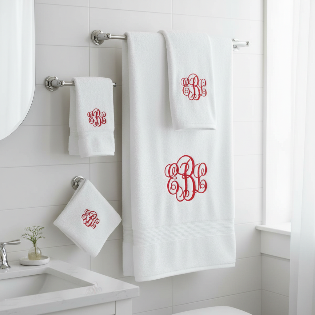 Simple Cotton Towel Set - White