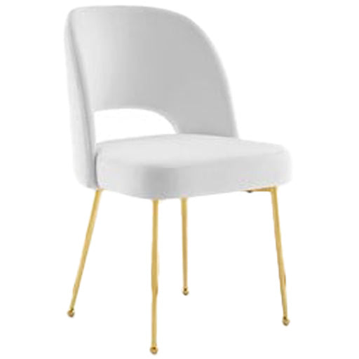 Beatrice Chair in White Velvet