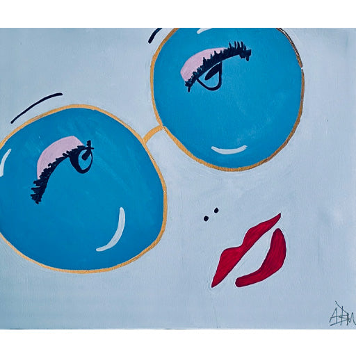 Cornflower Shades- 24"W x 20"H