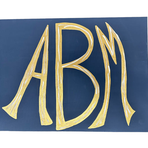 Custom Initials- 24"W x 18"H