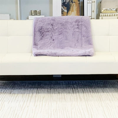 Heavy Fur Throw - Lavender