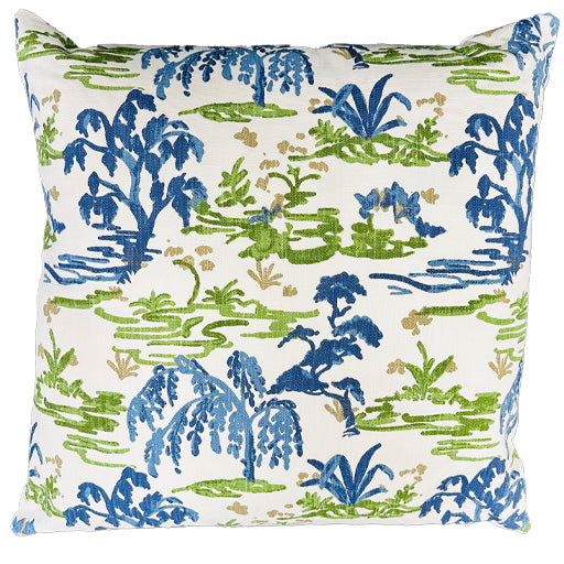 Garden Navy Pillow - 22"