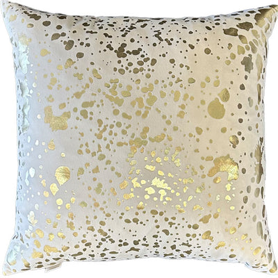 Pollock Pillow - Ivory and Gold