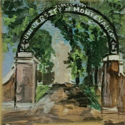 Montevallo Painting by Shannon Harris Art-   6" x 6"