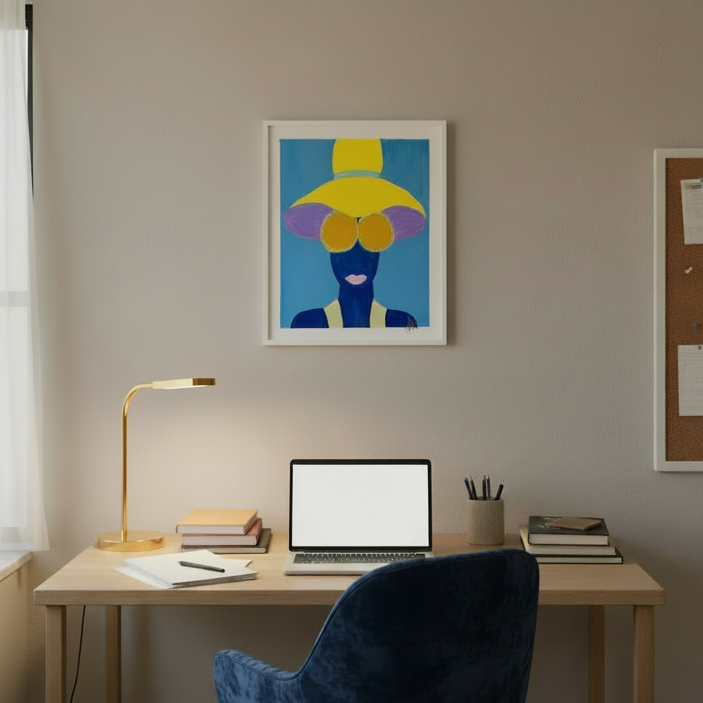 Lady in the Shade - 20"W x 24"H