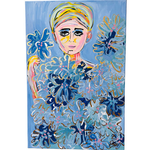 Let it Be Blue 24"W x 36"H