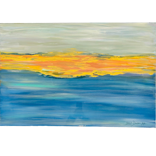 Loveliest Sunset on the Plains- 36"W x 24"H