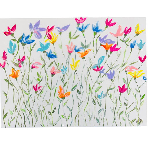 Medley of Flowers- 24"W x 18"H