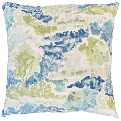 Monet's Garden Pillow Green and Blue - 22"