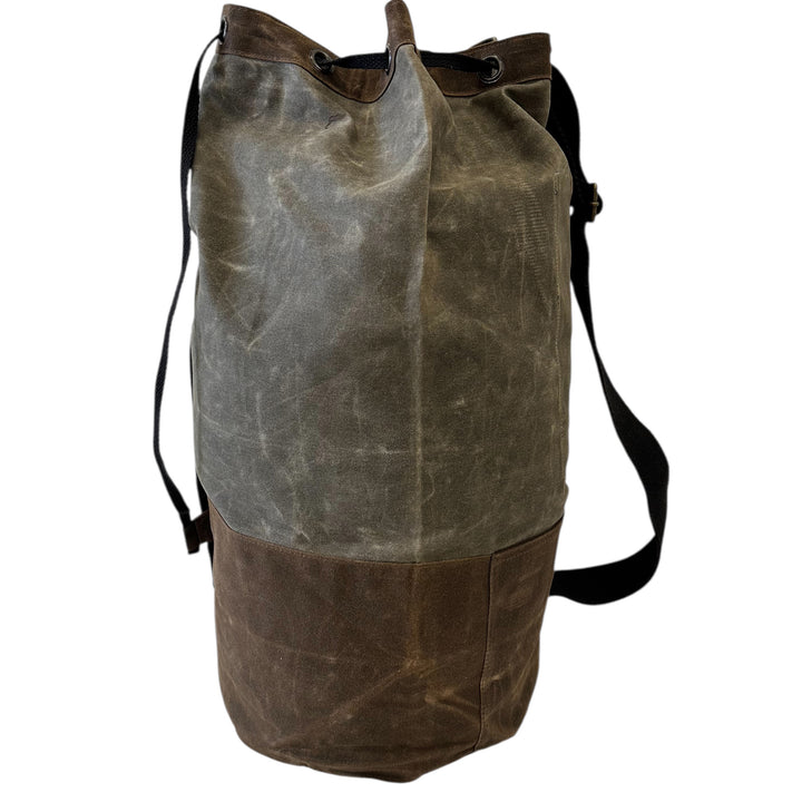 Waxed Canvas Laundry Duffel - Olive