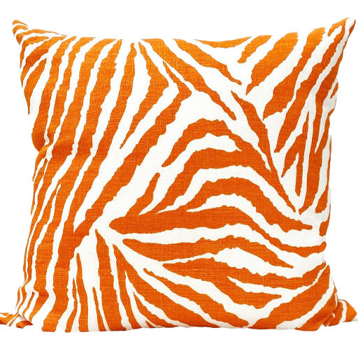 Orange Zebra Pillow - 22"