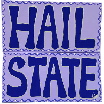 Pair of Paintings - 20" x 10" - Hail State