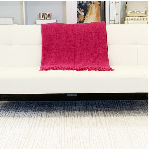 Fringe Throw - Hot Pink