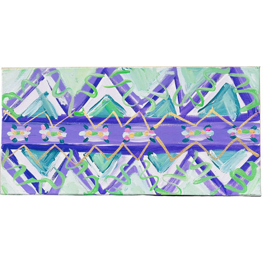 Purple/Green Abstract - 20"W x 10"H