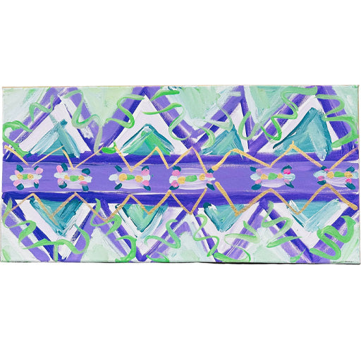 Purple/Green Abstract - 20" x 10"