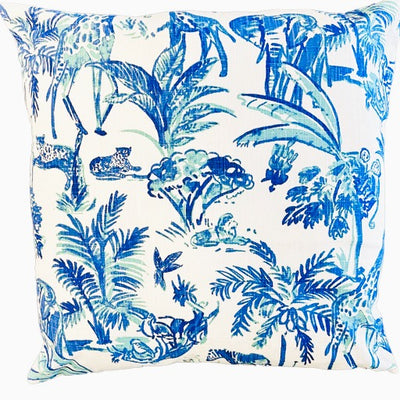 Blue Safari Pillow - 22"