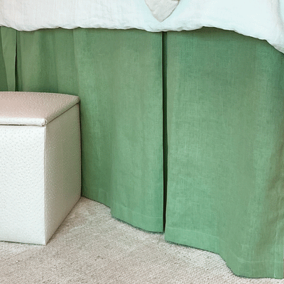 Bed Skirt Panel - Spring Green