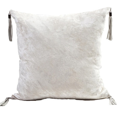 Velvet Tassel Pillow- Cloud