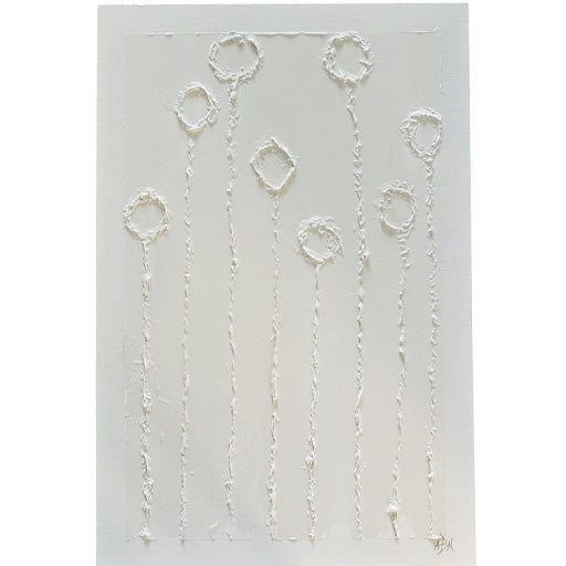 White Flowers - 24"W x 36"H